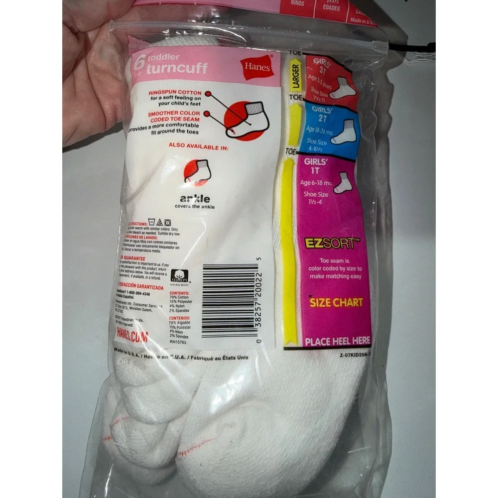 Hanes toddler turncuff